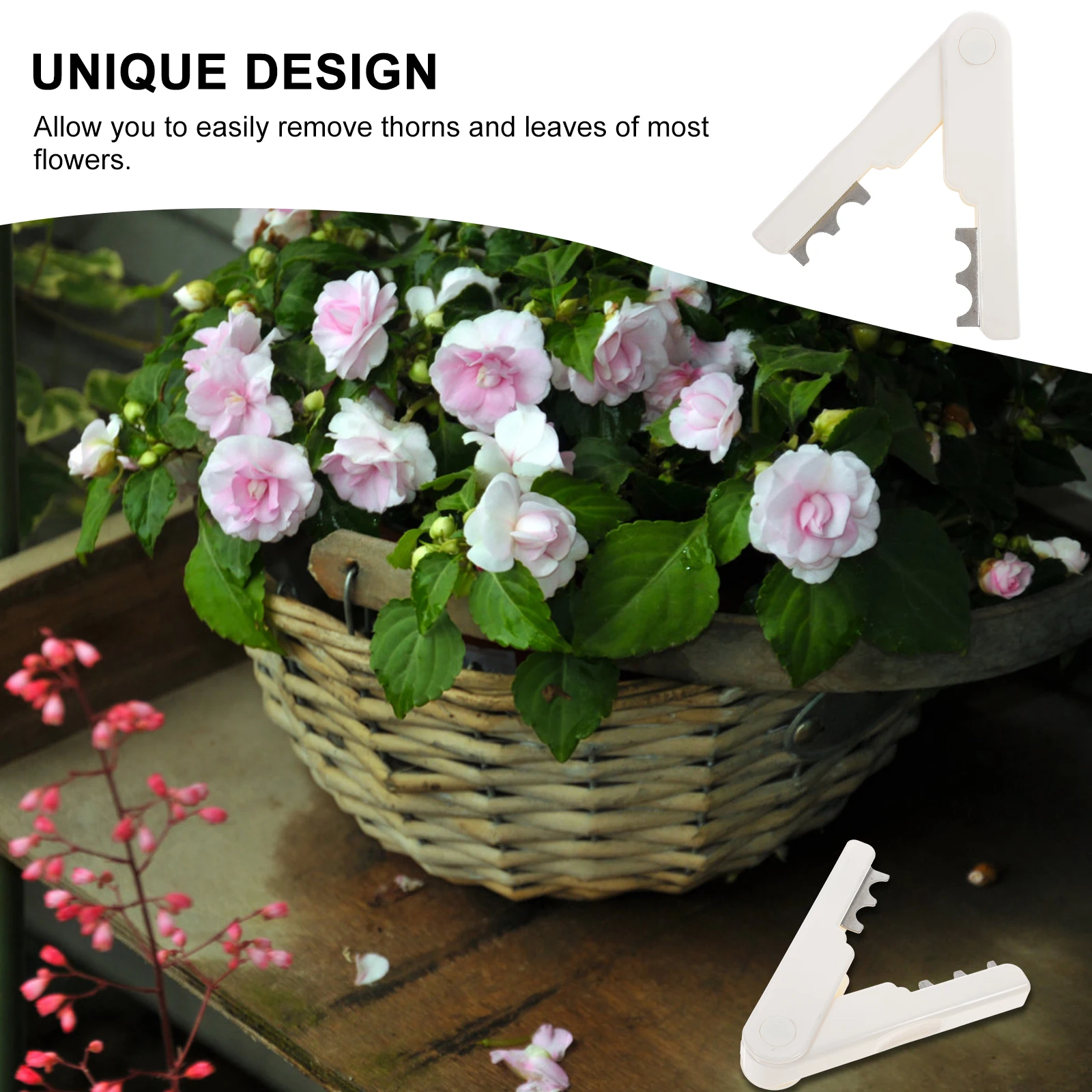 

White Flexible Leaf Stripper Tool Easy Clean Stripper Florist Tool Rose Leaf Remover Garden Accessories