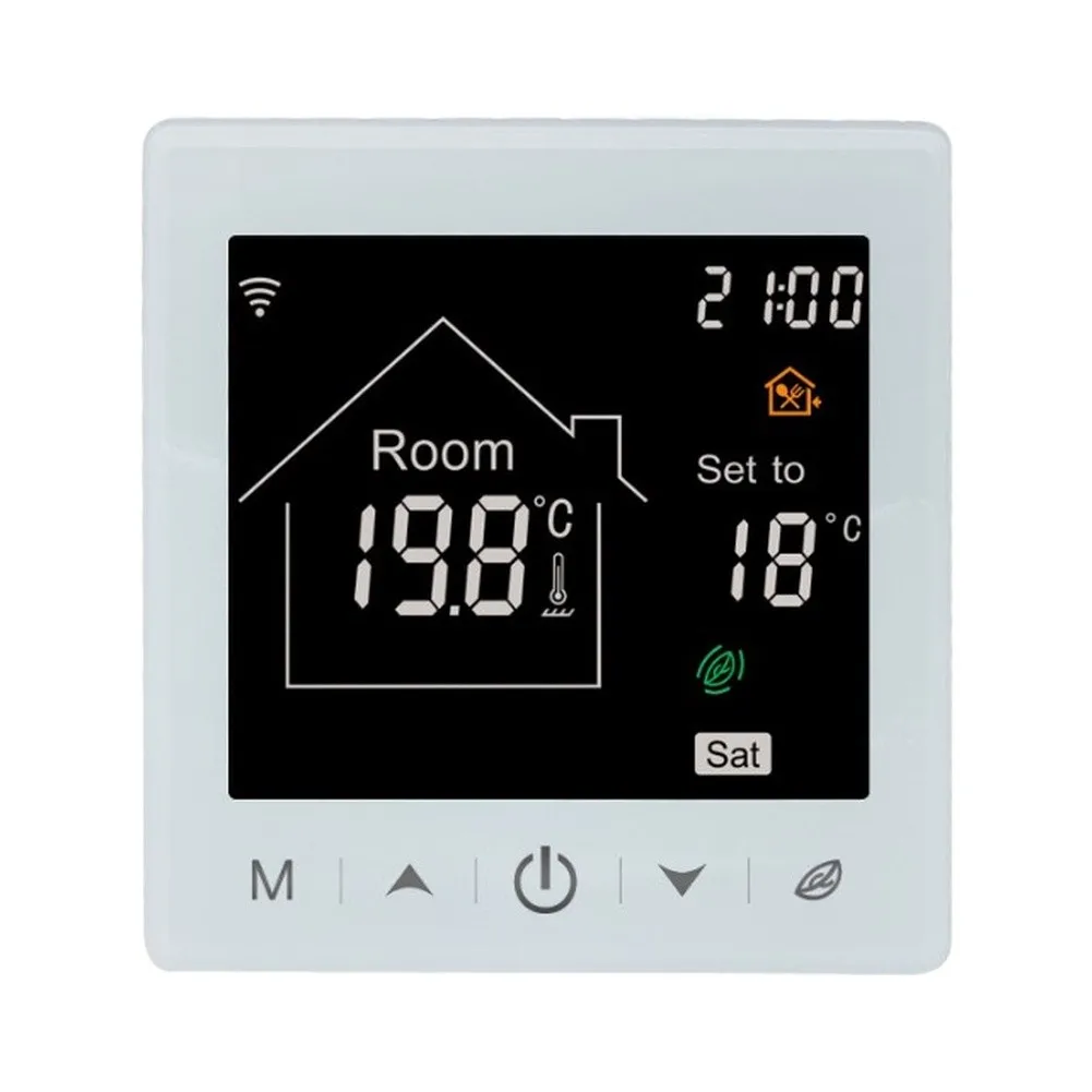 Programmable LCD Smart Thermostat, WiFi Floor Heating Temperature Control Panel For Household Under‑floor Heating