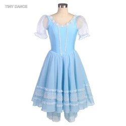 Sky Blue Long Ballet Tutu with Under Panty Adult Girls Romantic Tutu Skirts Theather Costumes Performance DanceWear 23151