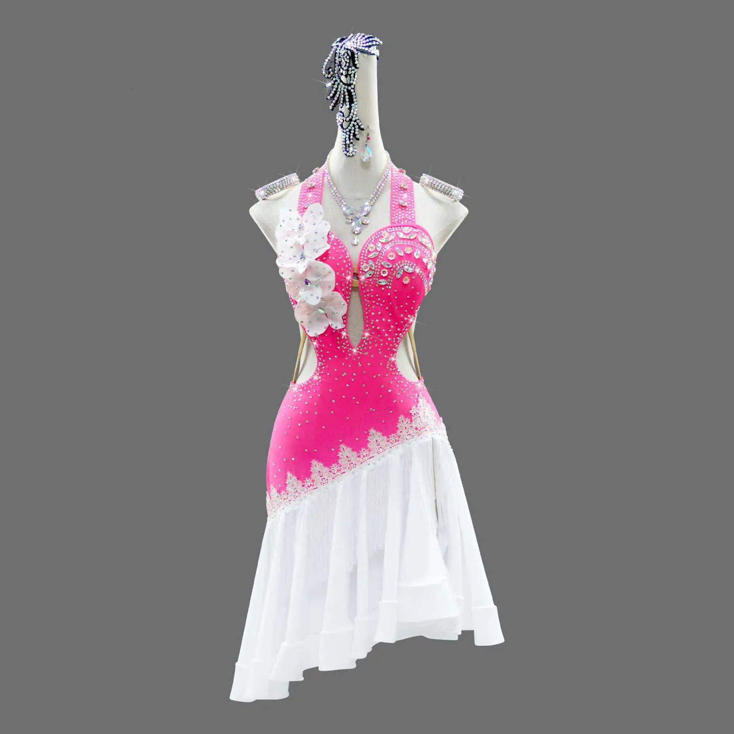 

New Latin Dance Dress Dancewear Sports Skirt Women Competition Evening Costume Girls Stage Sexy Outfits Party Prom Performance