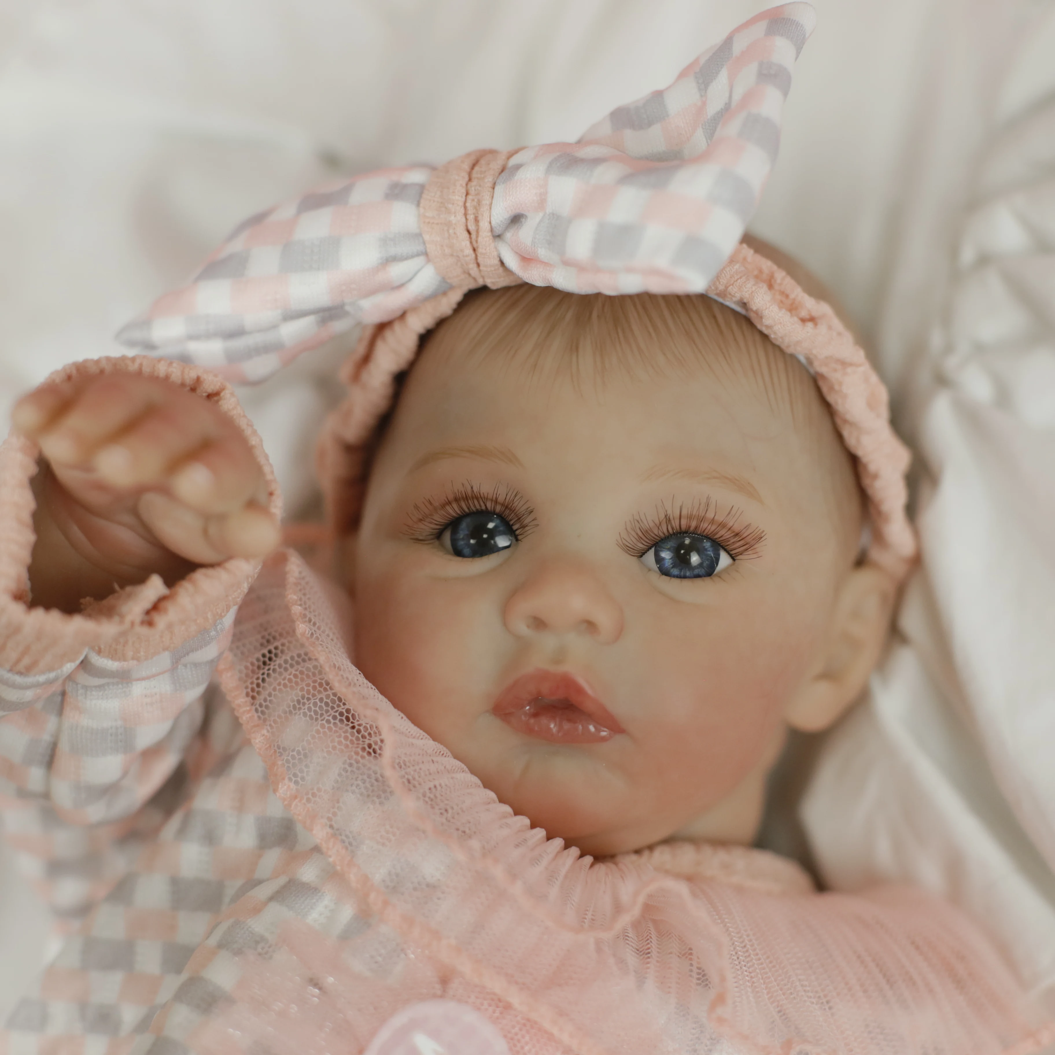 18インチ リボーンドール フルビニールボディ 女の子 メドウ 新生児 手作り 3Dスキン 可視血管 コレクターズアートドール クリスマスプレゼント