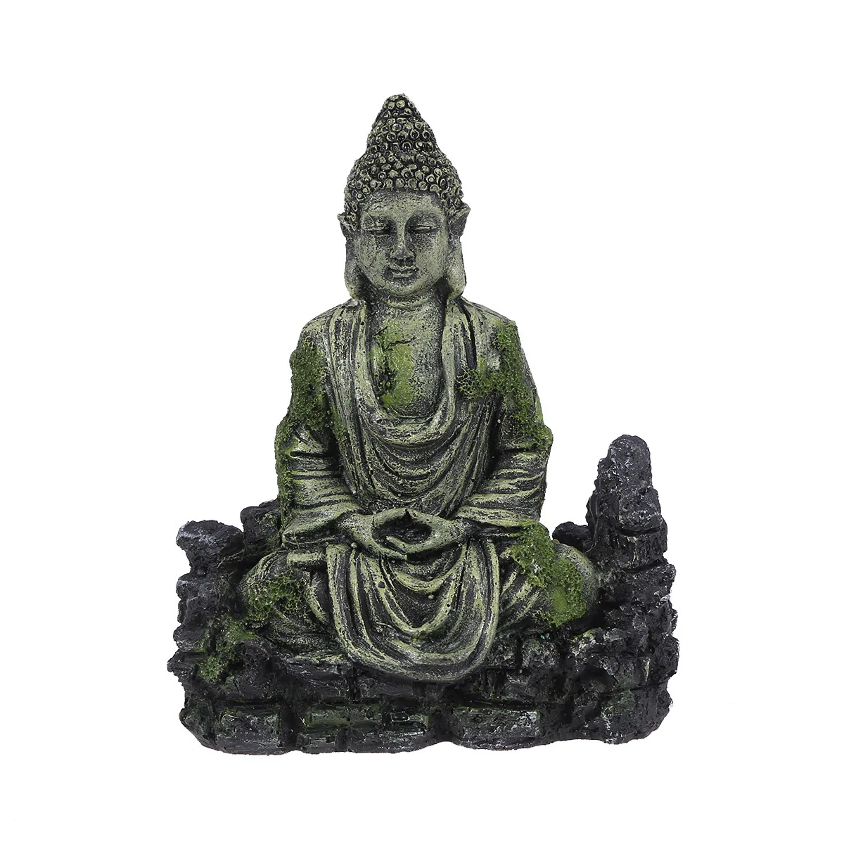 

Resin Buddha Statue for Aquarium Freshwater Saltwater Fish Tank Decorations Thickened Non-Polluting Mysterious Ancient Landscape