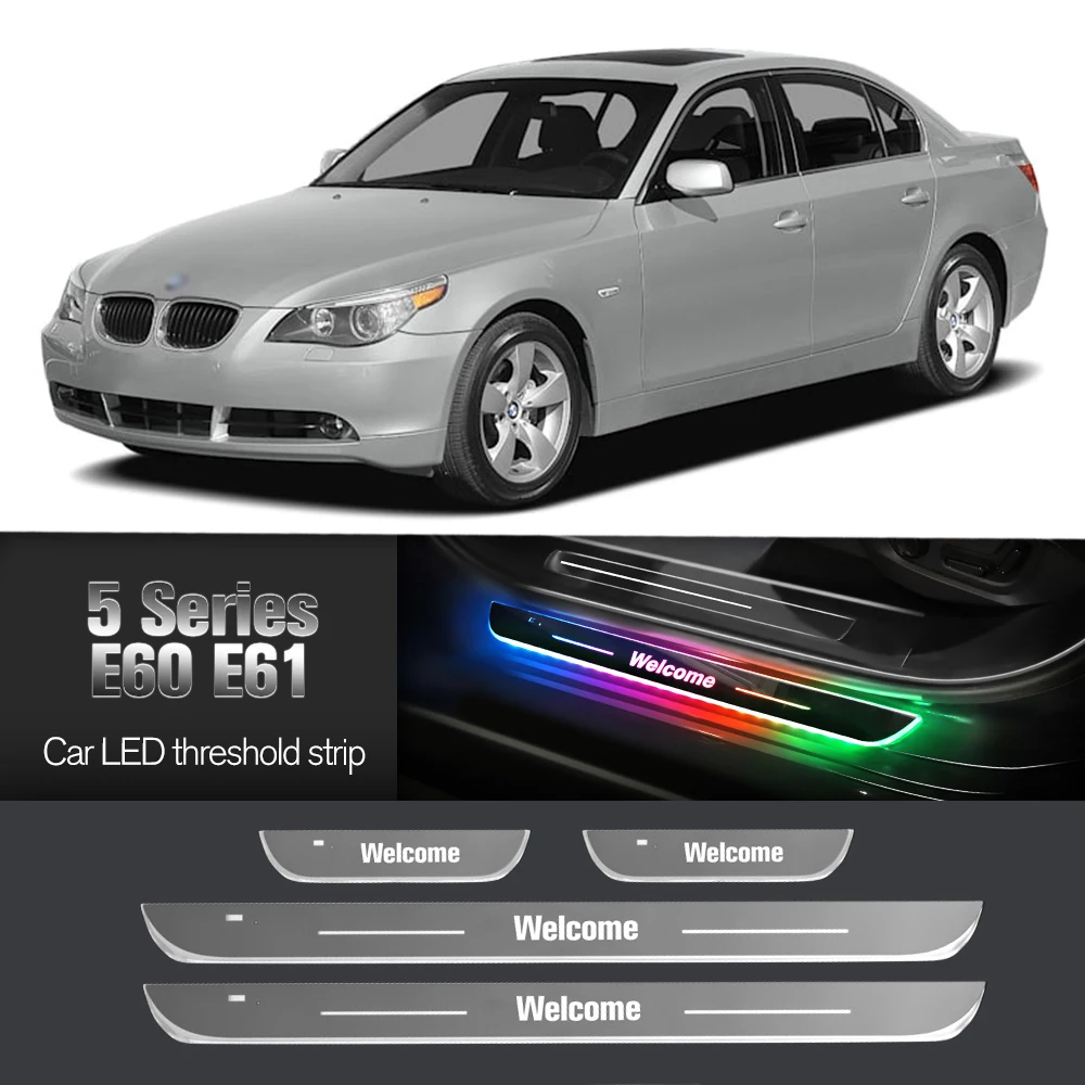 

Car Door Sill Light For BMW 5 Series E60 E61 2003-2010 2006 2008 Customized Logo LED Welcome Threshold Pedal Lamp Accessories