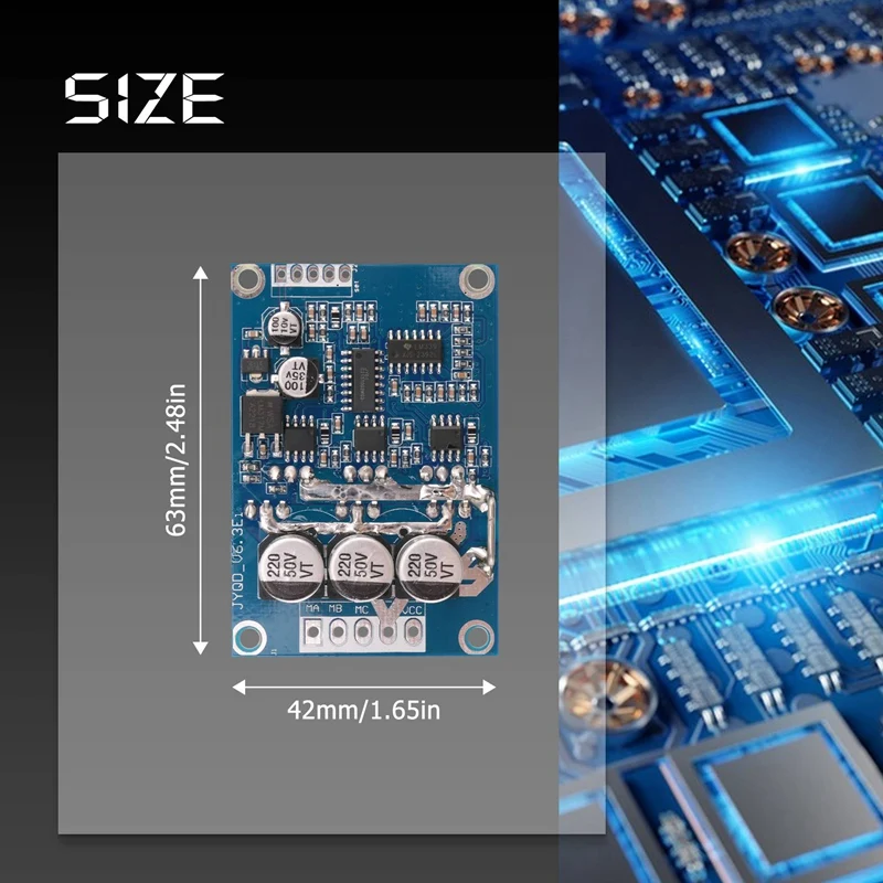 DC 12V-36V 500W Brushless Motor Controller Without Hall PWM Control Balanced Car Driver Board Durable Use