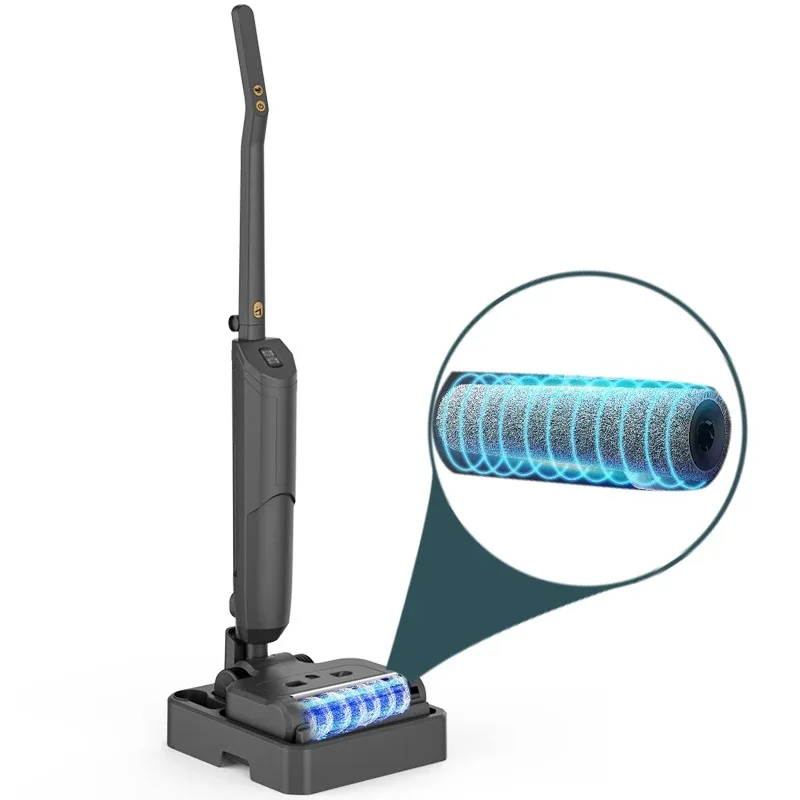 مجموعة مكنسة وممسحة لاسلكية 2025 - منظف أرضيات رطبة/جافة لاسلكي مع شفط قوي وخزان مياه وقابل للفصل