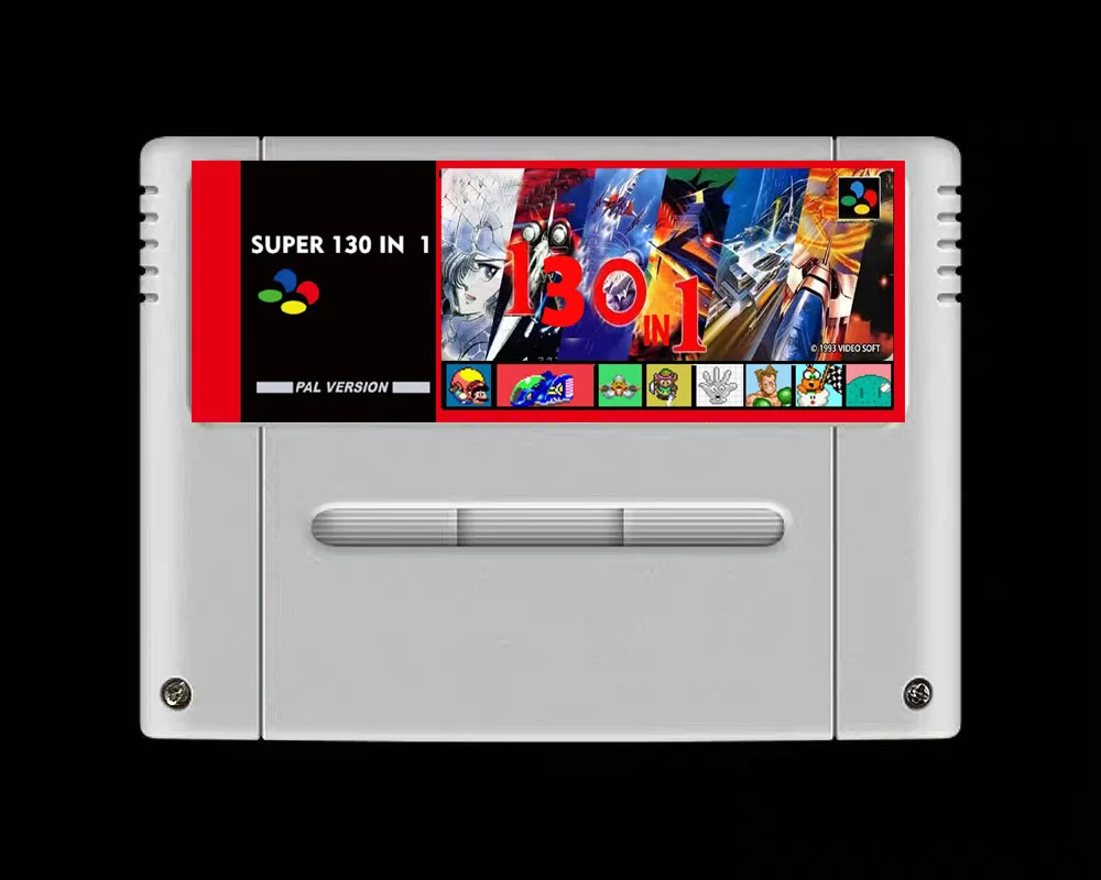 Super 130 en 1 Juegos con Axelay, Captain Commando, Castlevania IV, Sim City, Samurai Shodown