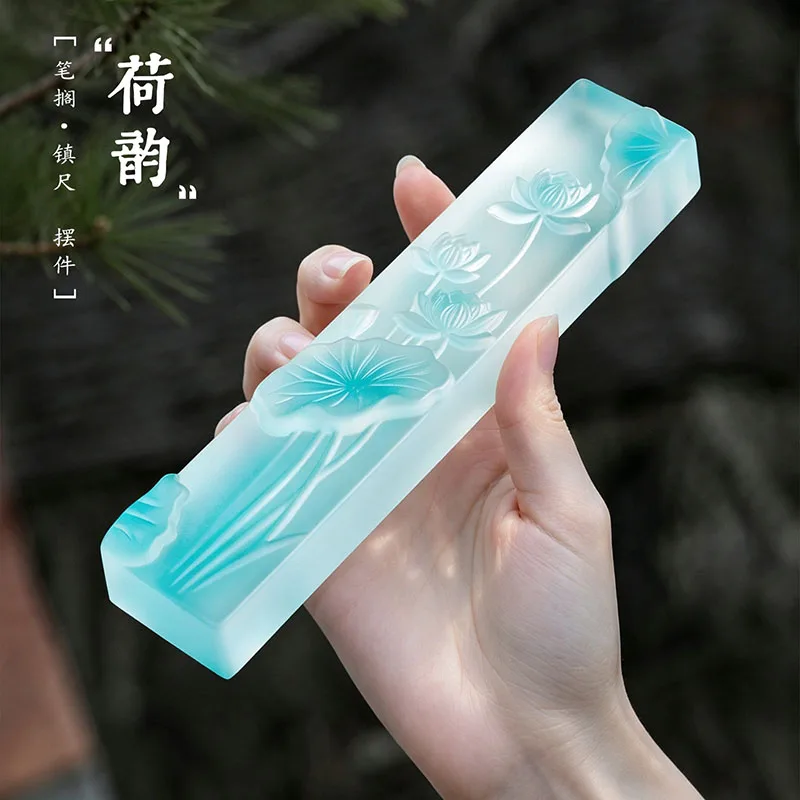 Calligraphy Paperweight Brush Holder, Multipurpose Desk Pen Rest for Chinese Painting Writing Supplies