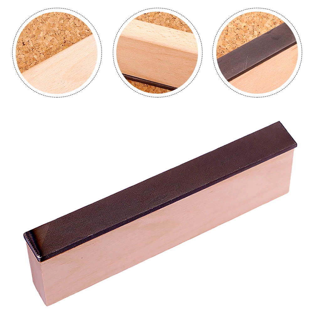 

Leveling Guitar Fret Tool Sanding For Fretboard Polishing Luthier Repair Beam Anti-Deform Metal File Wood Handle Smooth Surface