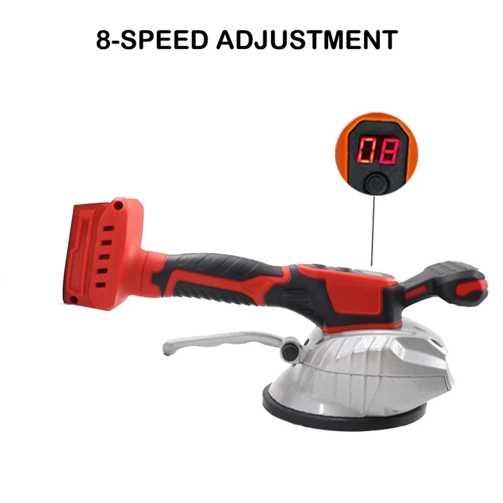 Tile Tiling Machine High Loading Capacity Wall Floor Tile Laying Vibrating Tool 8 Gears Fit Milwaukee 18V Battery Pin