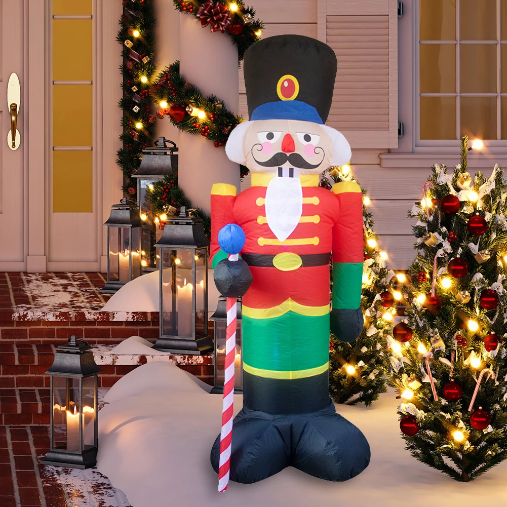 Christmas Inflatable Glowing Snowman Santa Claus LED Lights Xmas Party Indoor Outdoor Inflatable Toy Garden Christmas Decoration