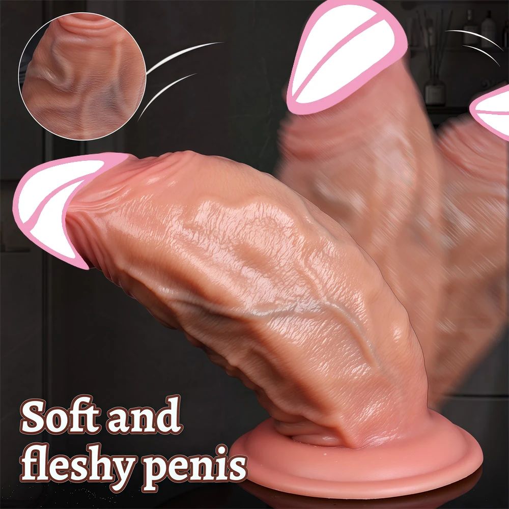 Huge Thick Dildo Big Dick Sex Toy for Women Soft Silicone Anal Big Penis With Super Suction Cup Female Masturbation Sex Products view 3