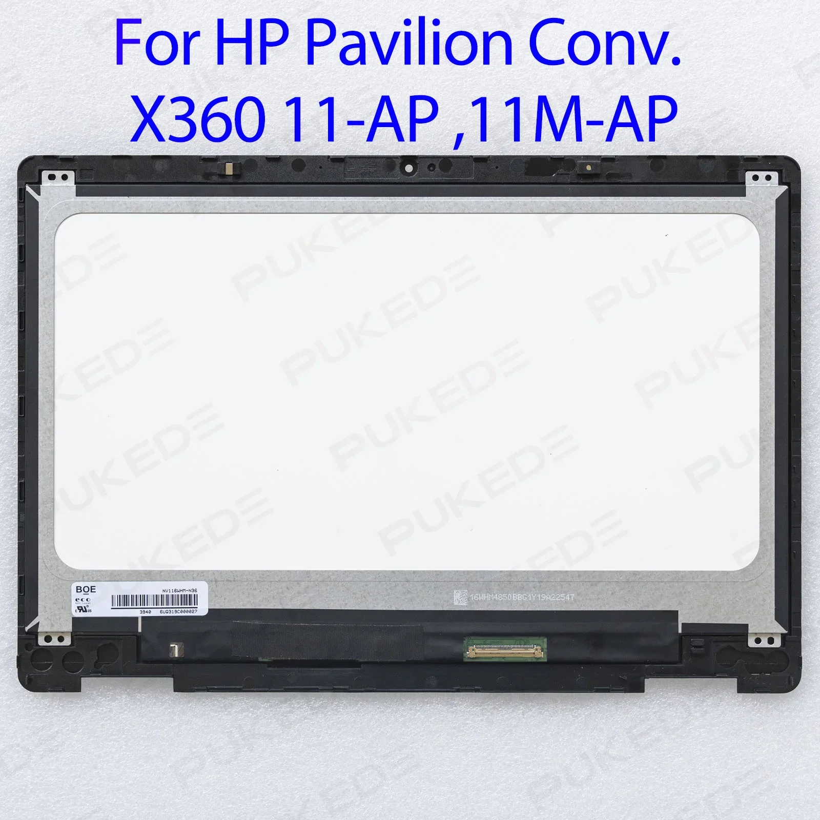 

11.6 Inches Laptop LCD Touch Screen Assembly for HP Pavilion X360 11-AP 11M-AP 11-AP0014NR 11M-AP0023DX 11-ap0503TU HD 1366x768