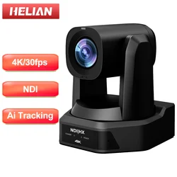 4K PTZ NDI Camera 12X 20X Optical Zoom AI Auto Tracking with PoE HDMI/SDI/USB/IP Live Streaming Camera for Church Service Events