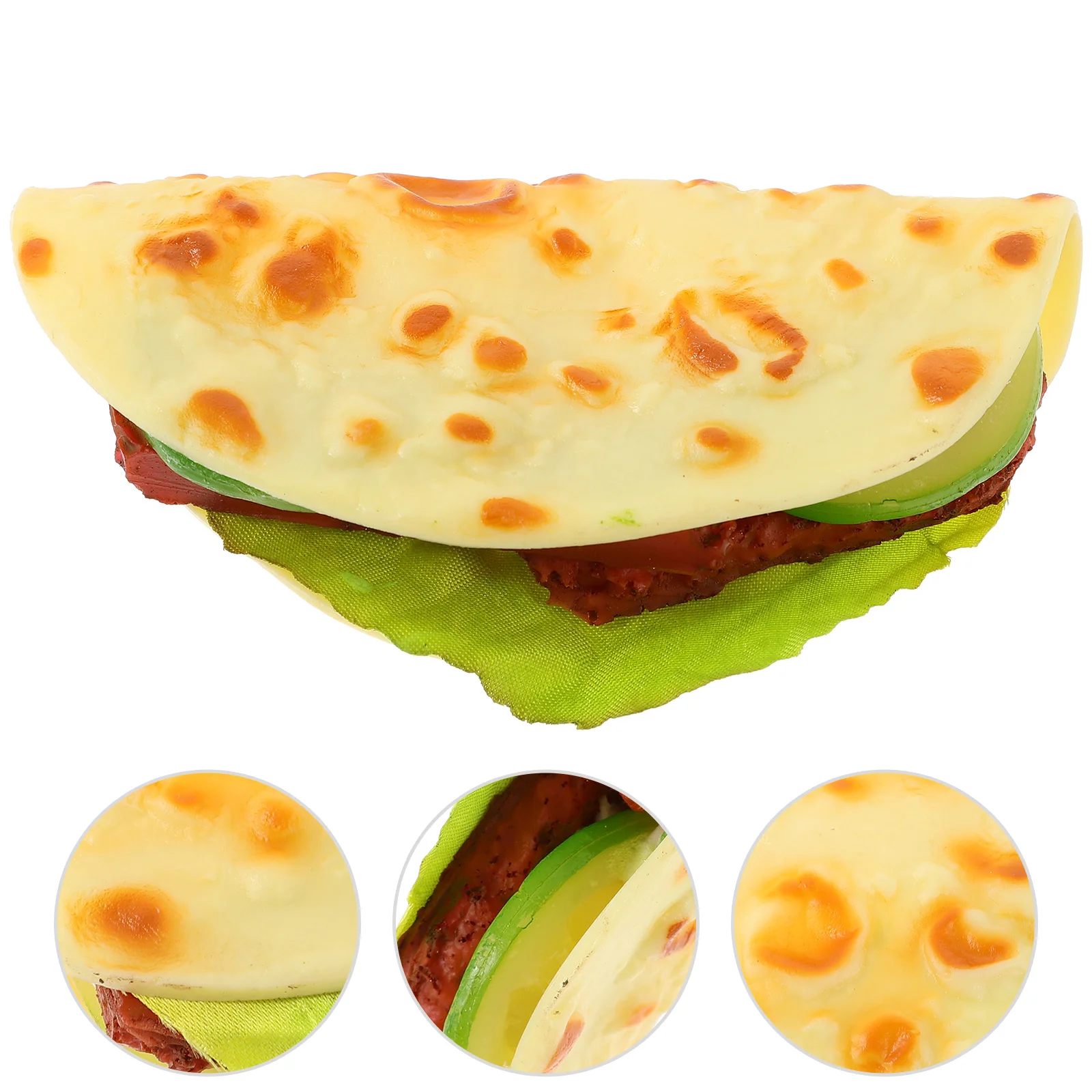 Simulated Pancake Hand Taco Model Food Breakfast Shooting Decorative Display Props (meat Vegetable Pie) Fake Burger Realistic