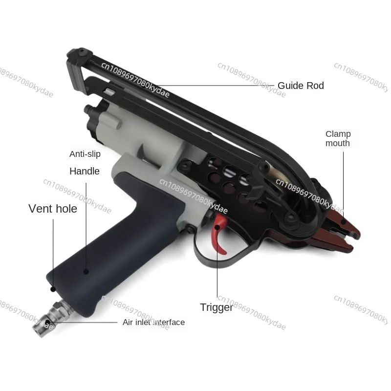 Pneumatic Hog Ring Plier C Clip Clinching Tool for Wire Cage Car Seat Spring Mattress Making
