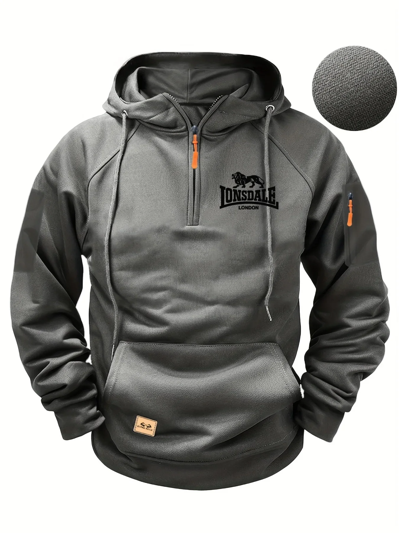 

Men's hoodie 2025 new high-quality, fashionable and casual men's multi-pocket zipper polar cap sweatshirt, zipper sweatshirt