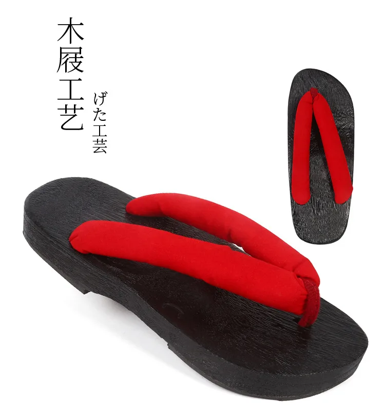 Japanese Anime Women Cosplay Geta Slippers Halloween Costume Cos Shoes Indoor Slippers Wood Clogs Summer Flip Flops Slides