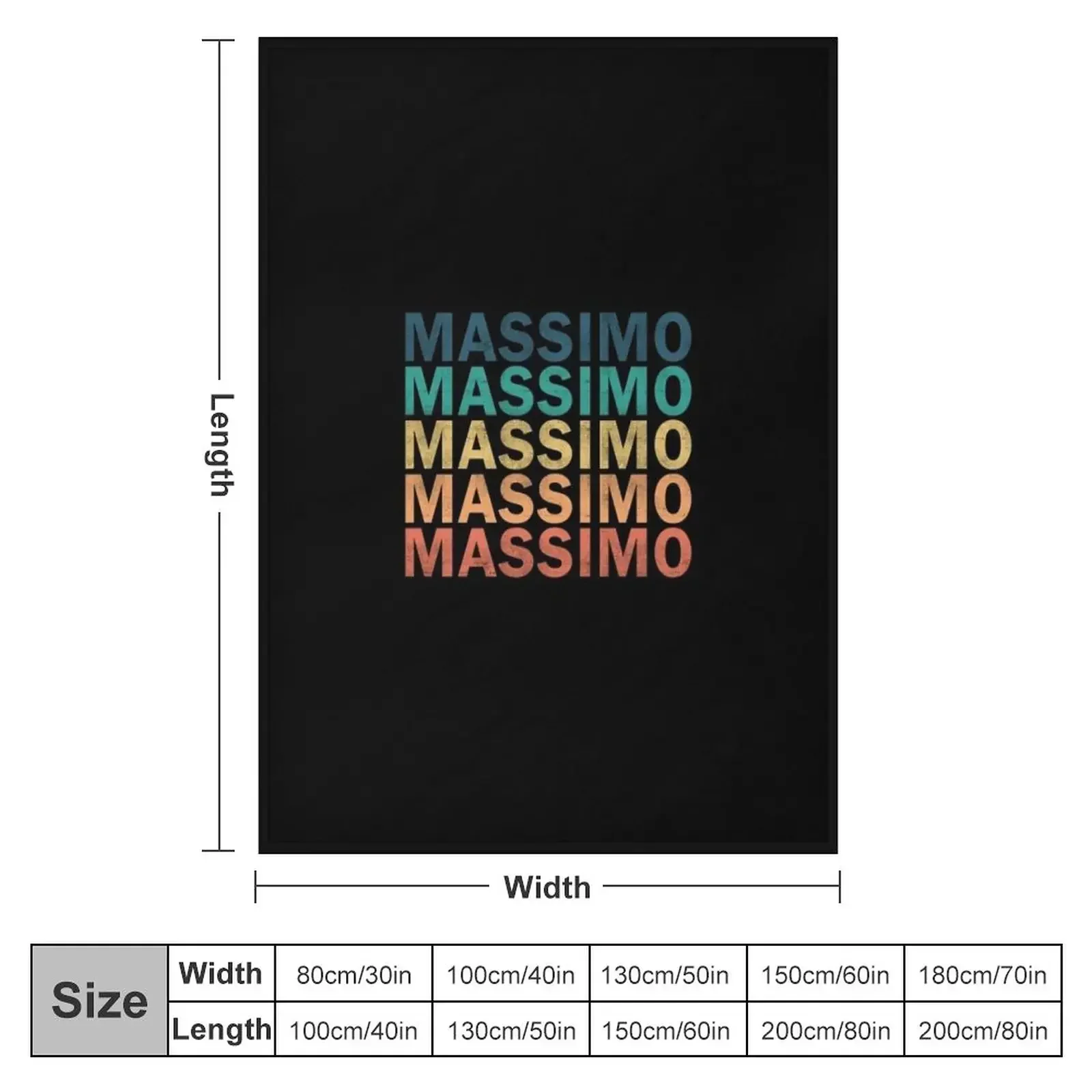 Massimo Name T Shirt - Massimo Vintage Retro Massimo Name Gift Item Tee Throw Blanket Loose valentine gift ideas Blankets