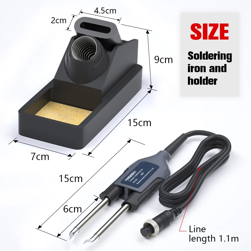 Imagem -06 - Oled Estação de Solda Digital Temp Ajustável Solda Ferro Handle Pinças Handle Auto Dormir Stm 32 Chip Versão T12