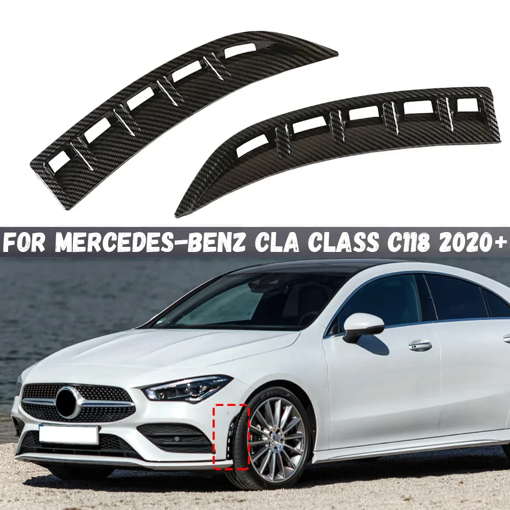 

Car Front Wheel Air Vent Fender Bumper Side Trim Cover Canard For Benz CLA Class C118 CLA180 CLA200 2020 2021 2022 2023 2024+