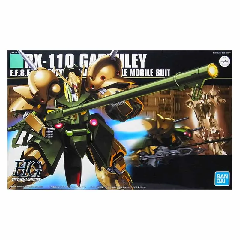 Bandai Original MODEL KIT GUNDAM HG 058 RX-110 Gabthley 1/144 Anime Action Figure Assembly Model Toys  Model Gifts For boys