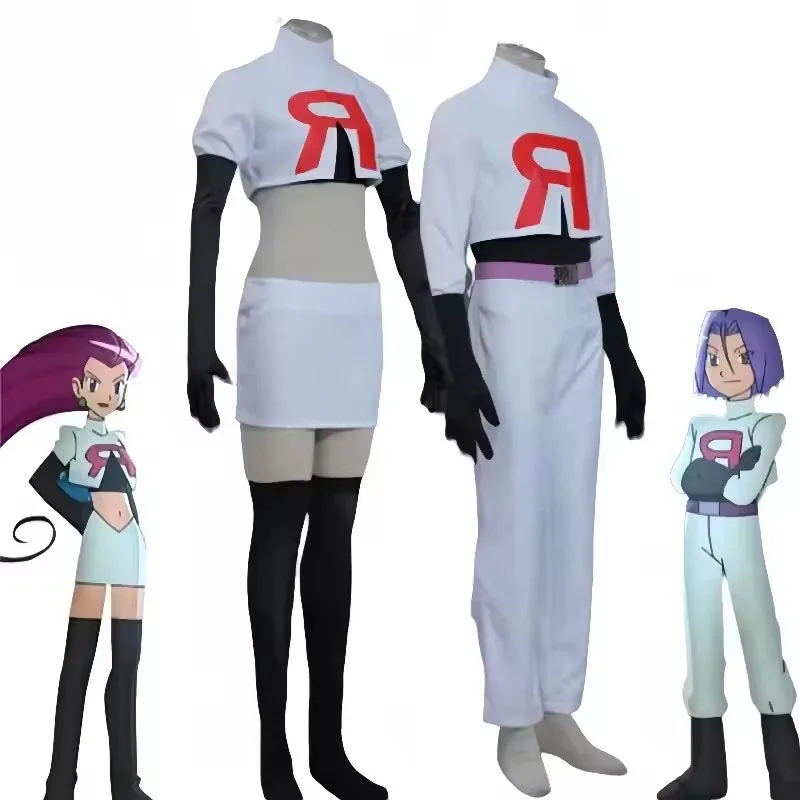 Hot Toys Erwachsene Team Rocket Jessie Musashi James Kojirou Halloween Cosplay Kostüm Set Spiel Anime