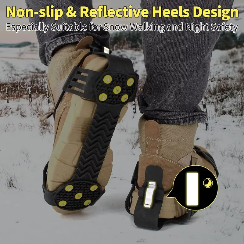 Quick Solve Snow Ice Traction Shoe Boot Cleats-Walking Grip Spikes Model IC-08