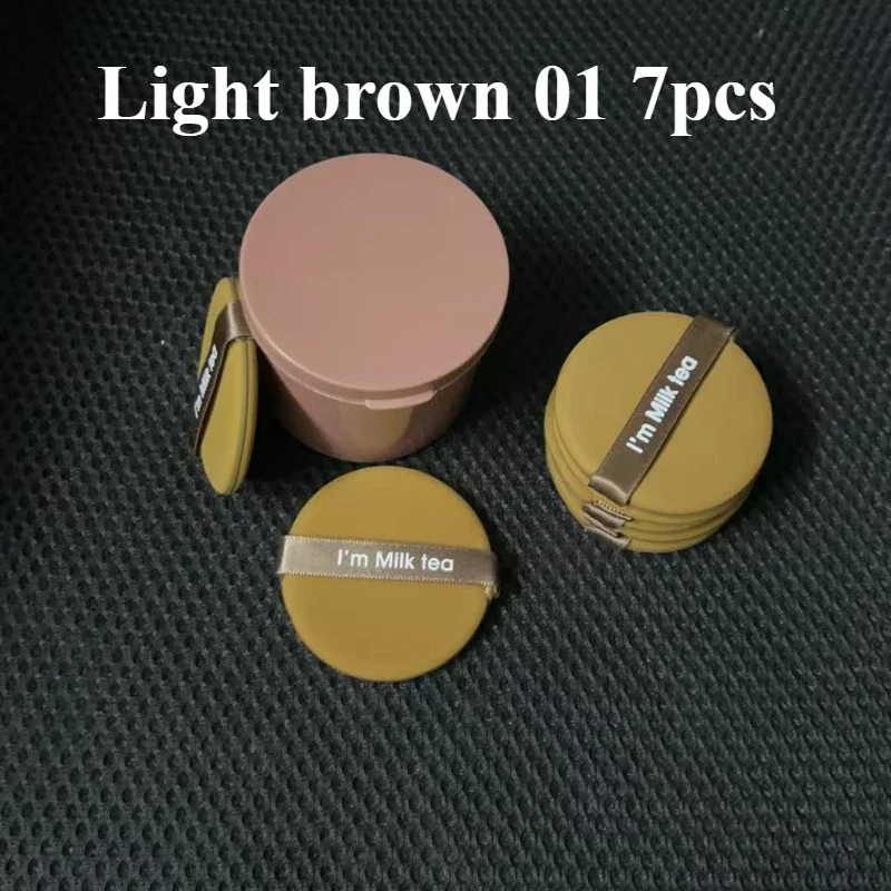 7-piece set of air cushion powder puff sponge wet and dry reusable suitable for liquid cream foundation and powder makeup tools