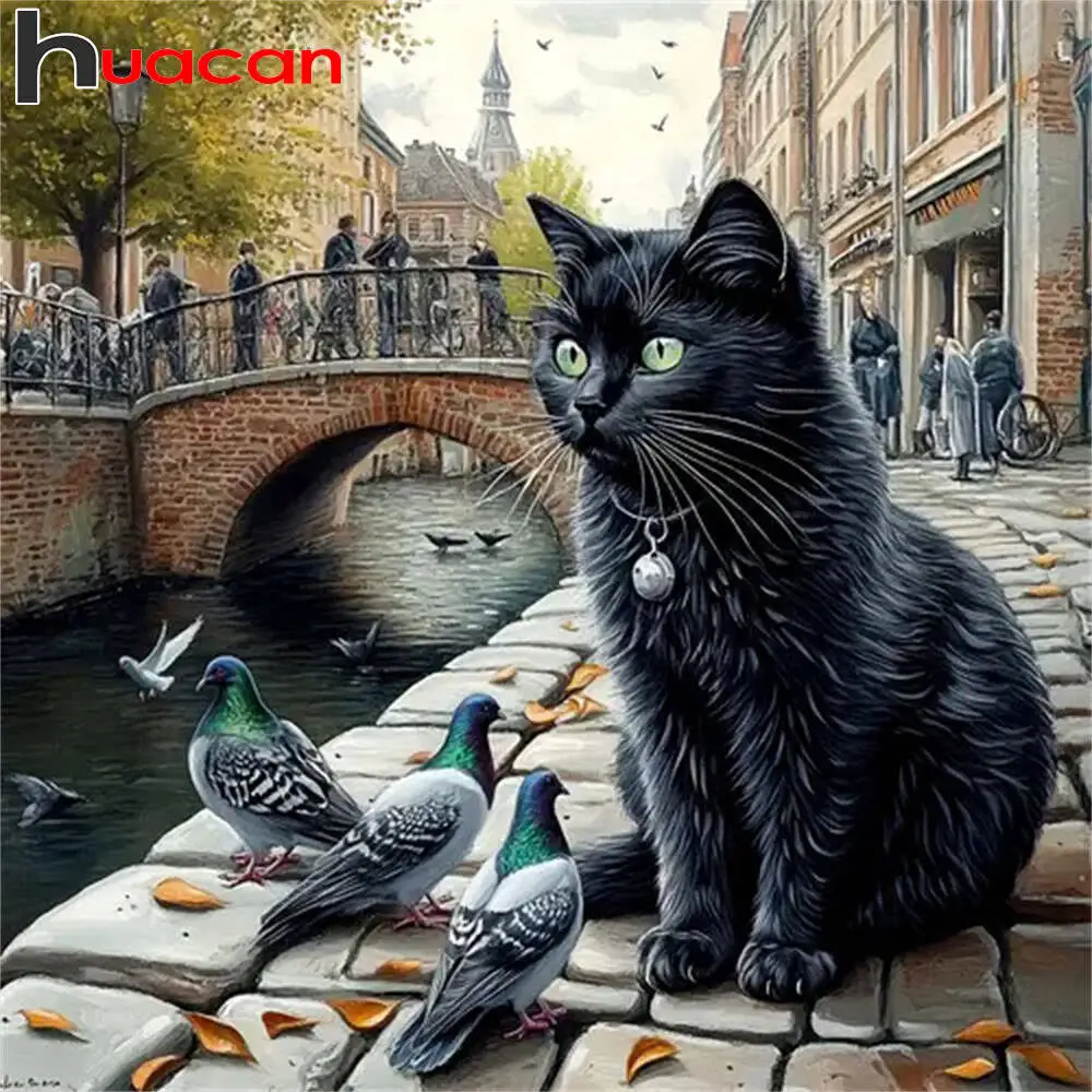 Huacan 2025, neue Kollektion, Diamant-Gemälde, Delphin, Himmel, Diamant-Stickerei, Meer, Sonnenuntergang, Mosaik, Kunst, Dekoration, Gemälde