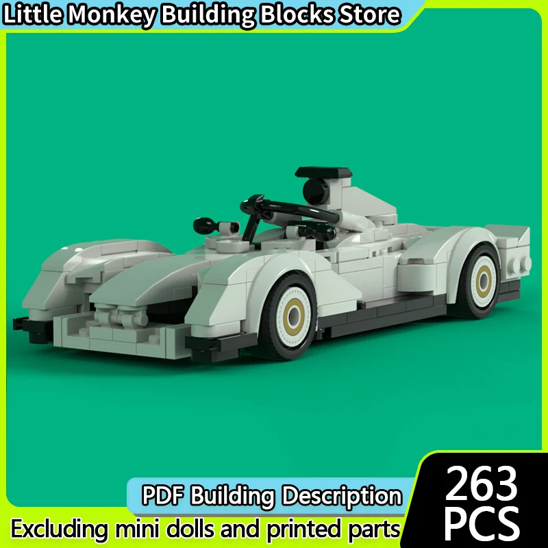 

City Car Model MOC Building Bricks Vintage Le Mans Prototype Racing Car Modular Technology Gifts Holiday Assemble Children Toys