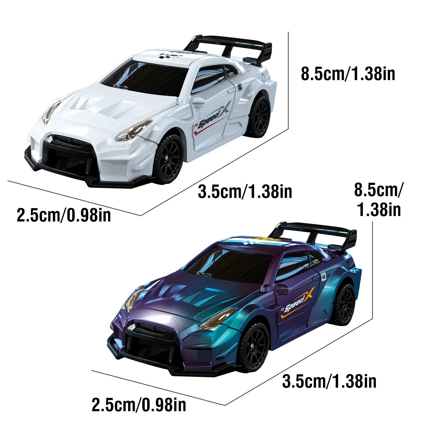 Desktop Mini RC Cars Drift Remote Control Racing Car LED Light 1/64 High Speed GTR Small Car Model Kids Toys Boy Birthday Gifts view 6