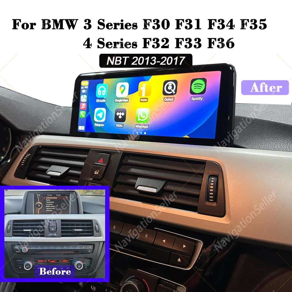 

10.25 Screen Upgrade For BMW 3 4 Series F30 F31 F32 F33 F34 F36 NBT Android Auto Carplay Radio Multimedia Navigation Head Unit