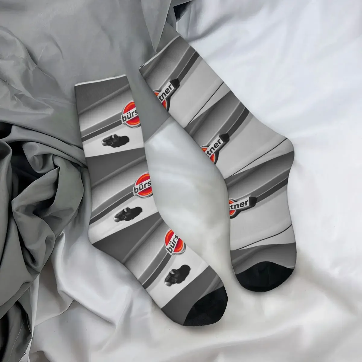 

Носки All Seasons Crew Stockings с логотипом Burstner, повседневные длинные носки для мужчин и женщин, подарки на День святого Валентина