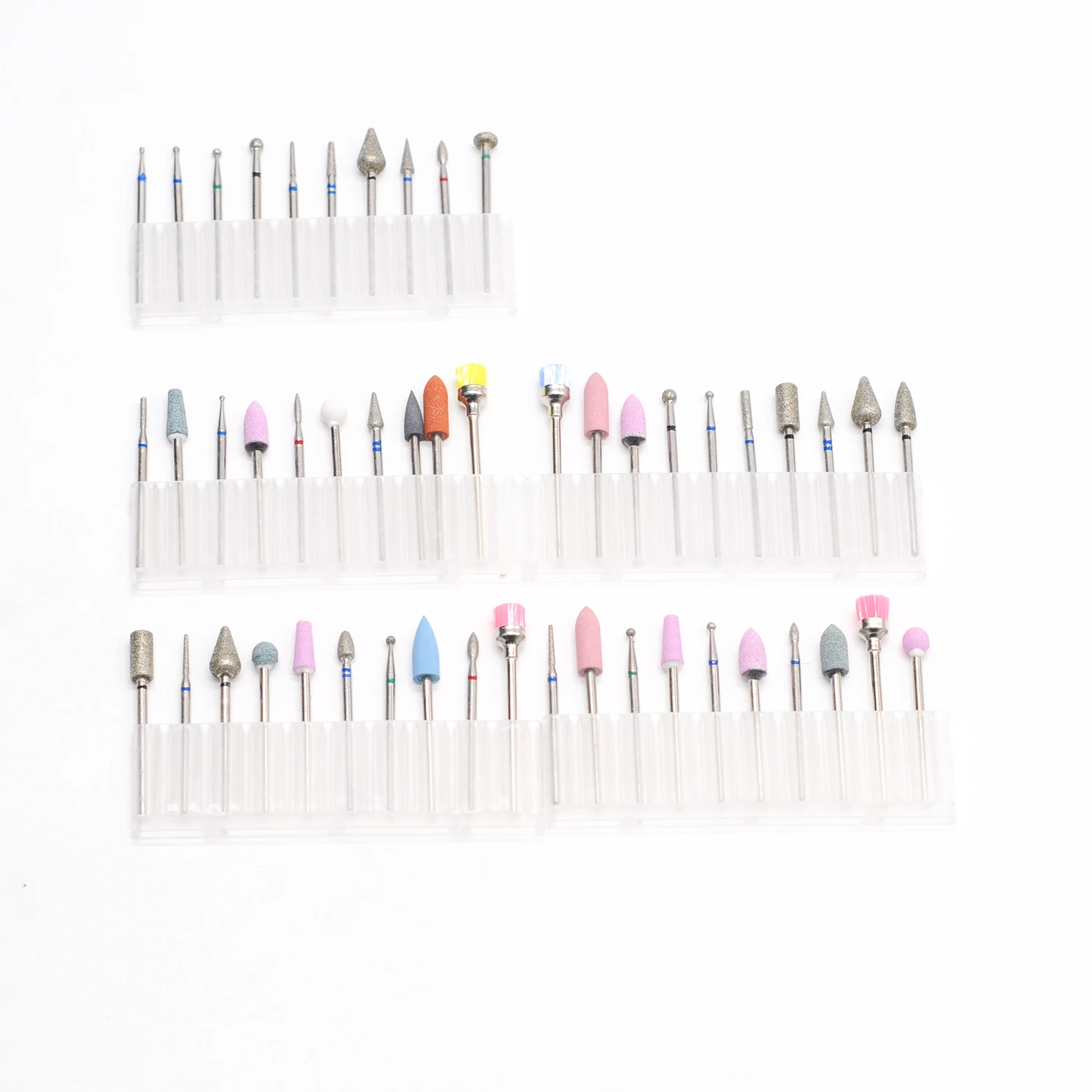 

10PCS Dental Polishing Bur Kit, Diamond Silicone Ceramic Nail Drill Bits, 2.35mm Shank, Cuticle Cleaner for Nail Salon