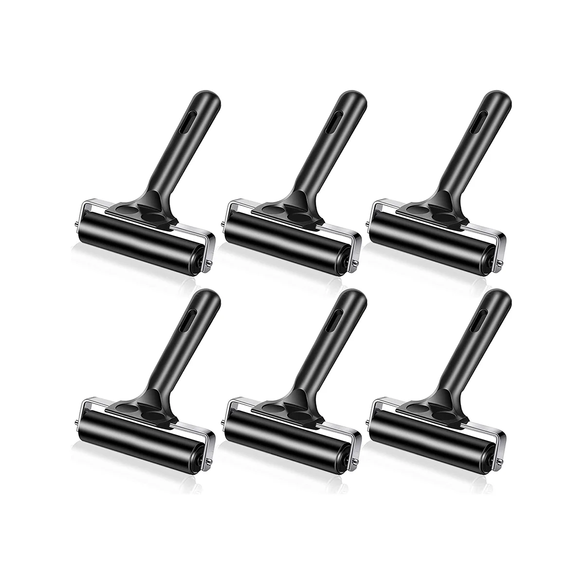 

6Pcs for Crafting 2.2 and 4 Inch Roller Vinyl Roller Tool for Printing Printmaking Art Crafting Inking Blocks Stamping