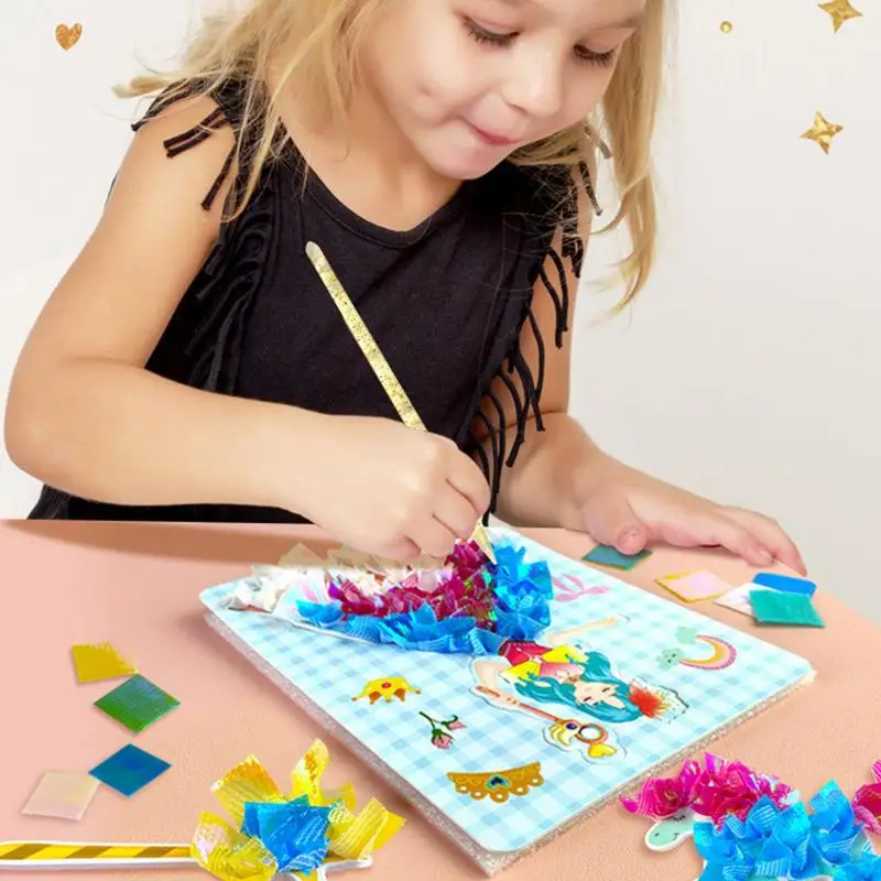 Kits d'art de poche, Kit d'aquarelle pour filles âgés de 3 à 8 ans, Kit d'artisanat en papier, jouets pour enfants, ensemble d'art et d'artisanat pour enfants