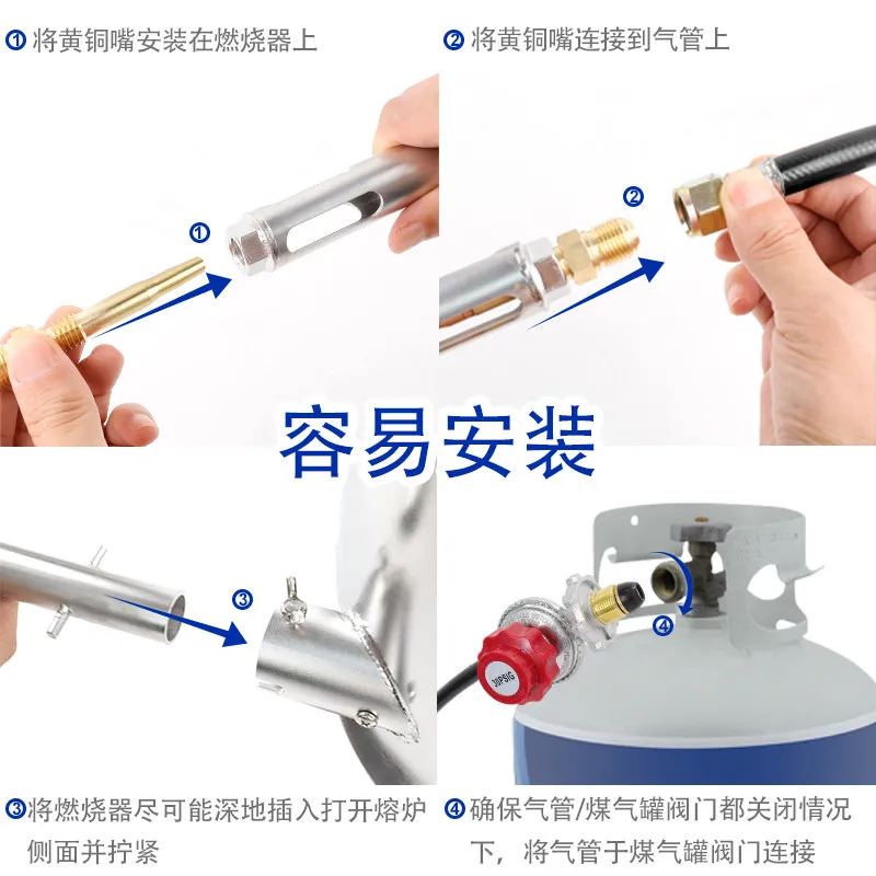 6Kg/8kg/15kg electric furnace small gas tank stainless steel manufacturing rapid melting furnace