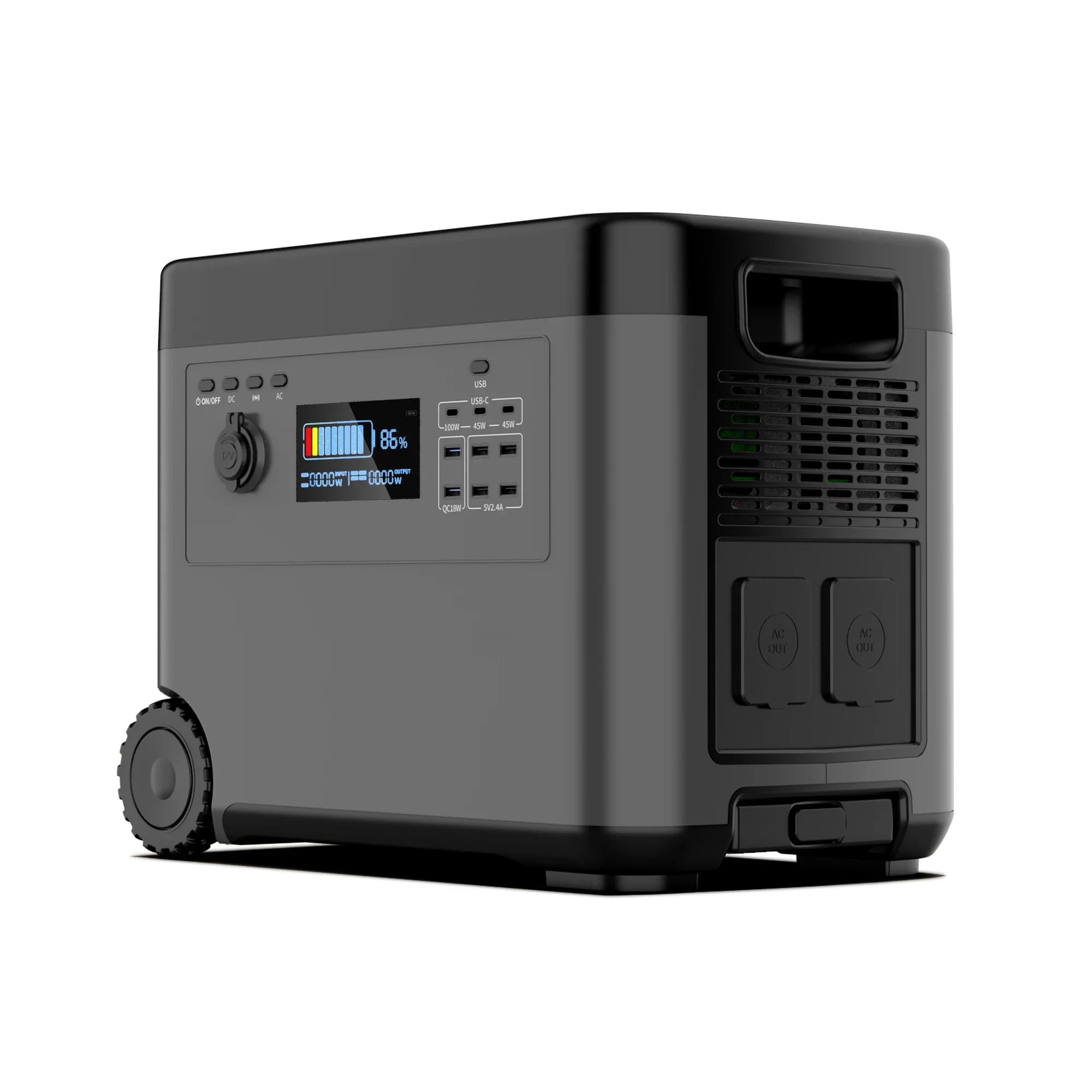 2025 New Portable Power Station 2500W 3000W 5000W High Quality Lithium Battery Solar Charging Generator Energy Storage System