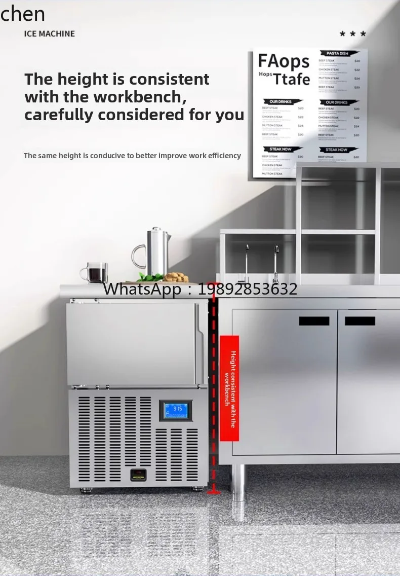 ماكينة صنع الثلج AB لمتجر شاي الحليب التجاري ماكينة تصنيع مكعبات الثلج الصلبة الصغيرة #6