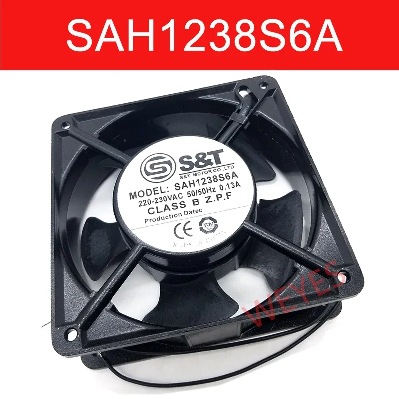 SAH1238S6A 12CM Fan New For S&T 12038 SAH1238S6A Cooling AC220-230V 0.13A 120*120*38MM Chassis Cabinet Cooler