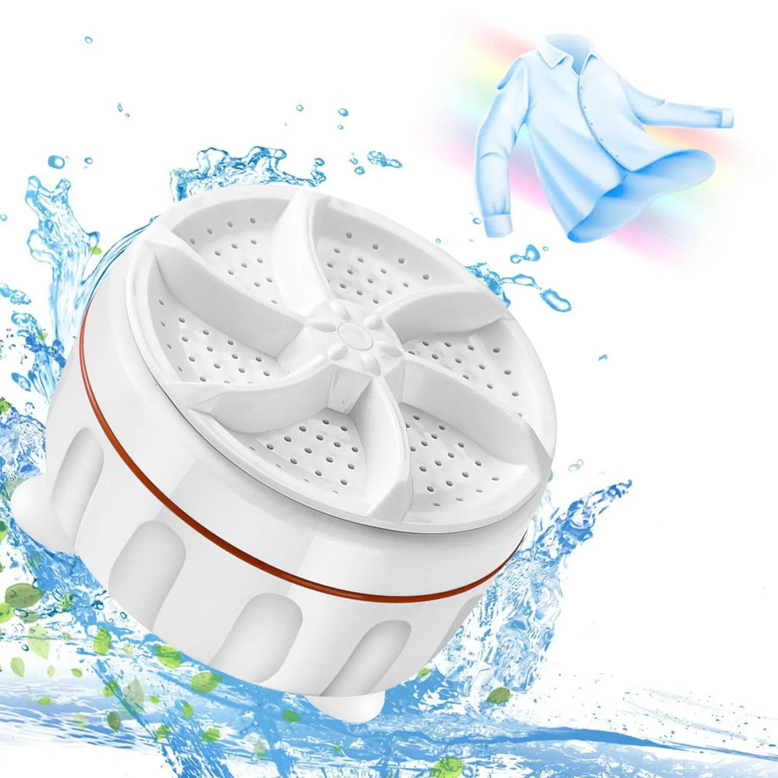 

Mini Turbine Washing Machine Portable Small Automatic Washing Machine Dormitory Travel Underwear Lazy Cleaning Machine