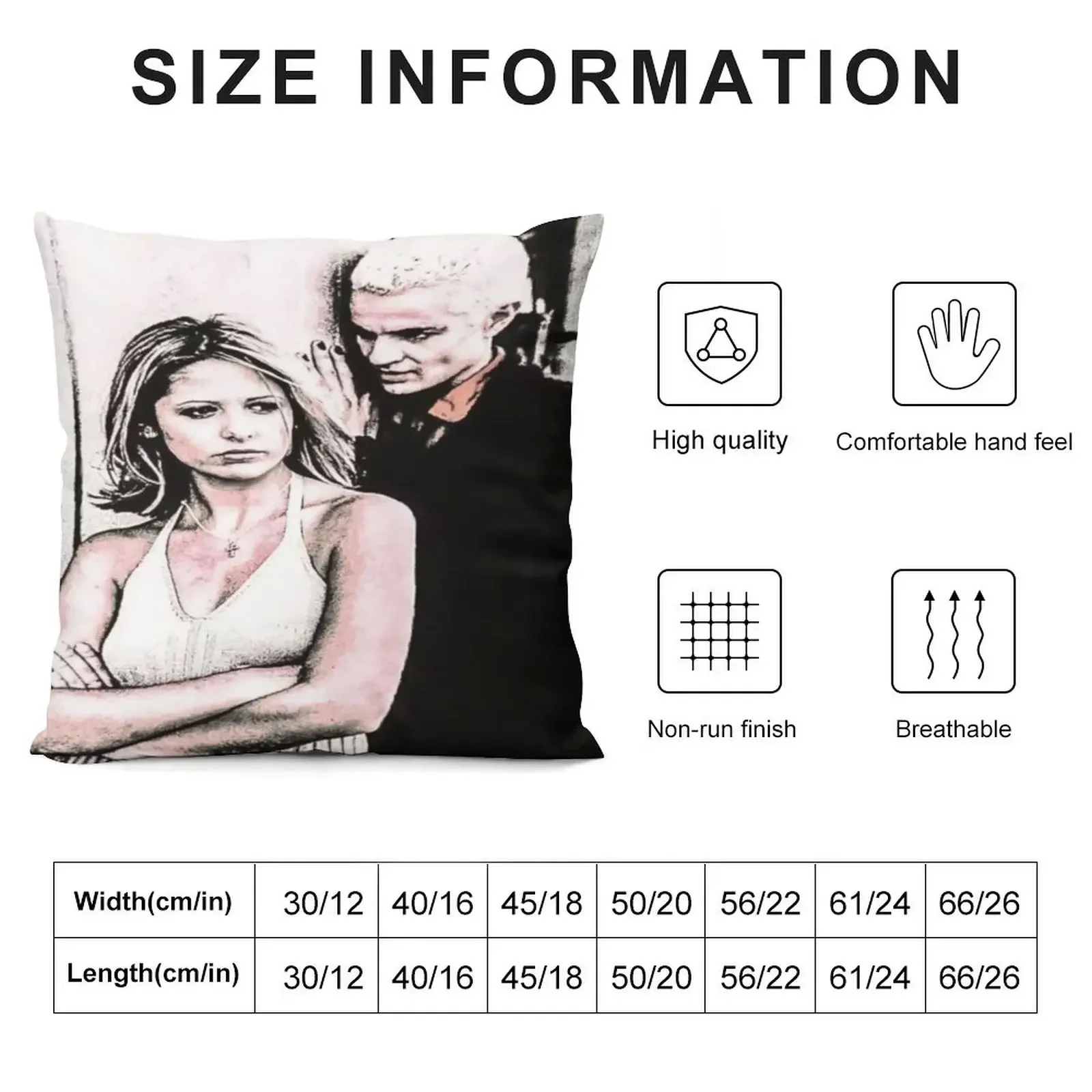 Buffy and Spike Throw Pillow bed pillows Cushion Covers For Living Room Embroidered Cushion Cover Cusions Cover pillow