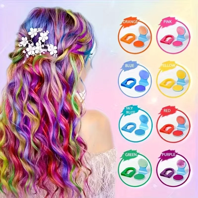 8 ألوان، 3 جرام، بودرة صبغة شع - مراجعة Hair Spray Color وسعره