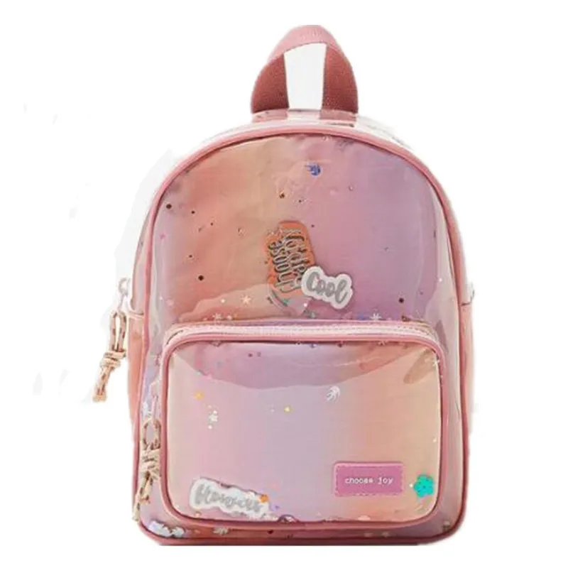 2024 New Style Children\'s Bag Girl Detail Decoration Pink Glitter Backpack School Bag