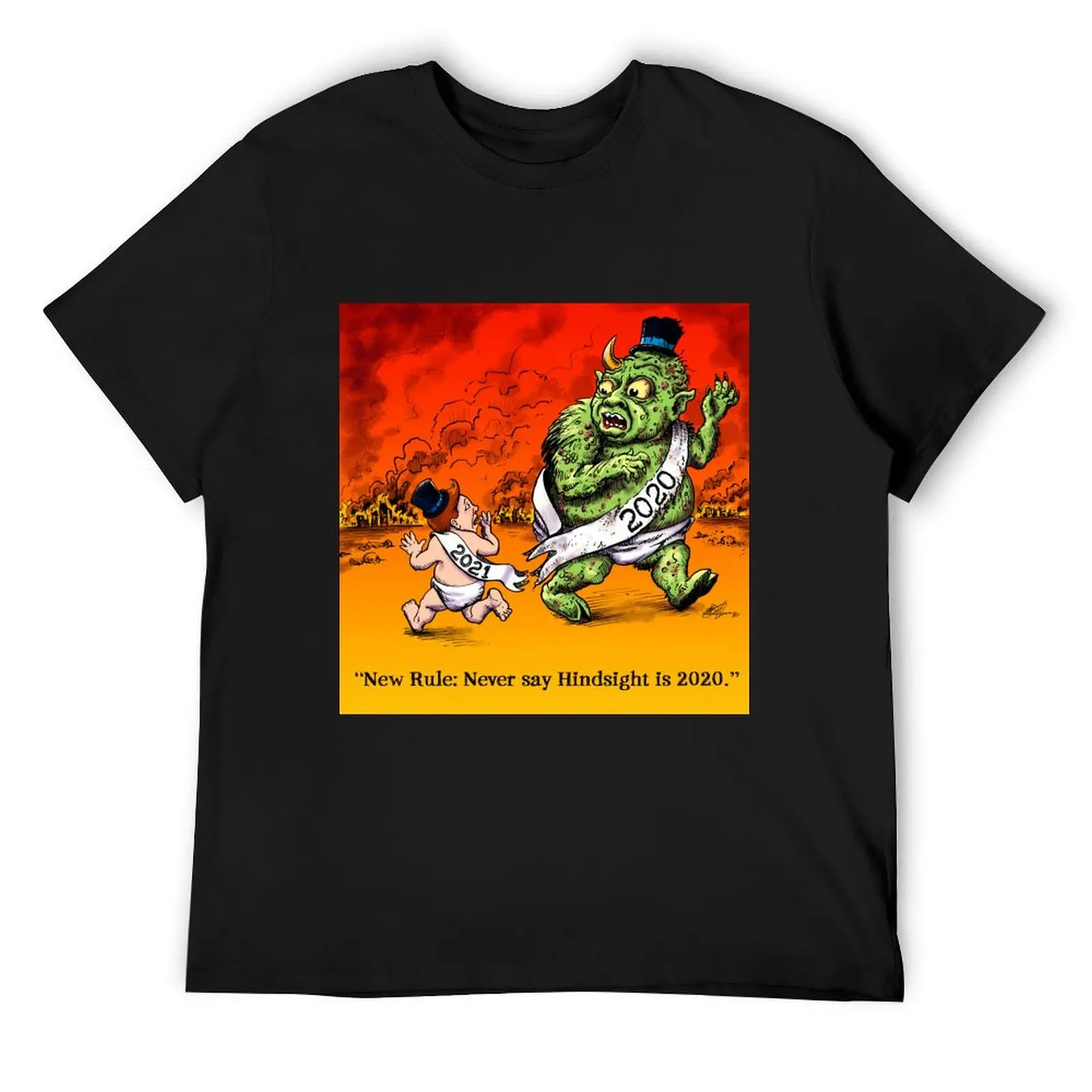 

New Year's 2020 Cartoon T-Shirt plus size clothes designer shirts graphics mens t shirts