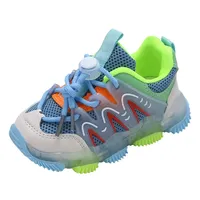 Boys Summer Breathable Sports Sandals Single Net Mesh Shoes Toddler Kids Footwear Comfortable Airy Design Chinese Brand AE