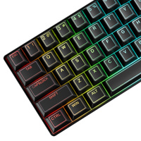 XVX Black Light Prism Keycaps with Edge See Through&Backlit Lettering Suitable for North-Facing LED Keyboards Keycap 142-key