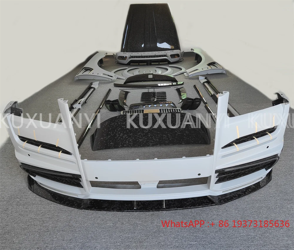 Carbon Fiber Body Kit for Rolls Royce Cullinan Upgrade to M Style 2.5 Generation Front and Rear Bumpers Spoilers Engine Hood