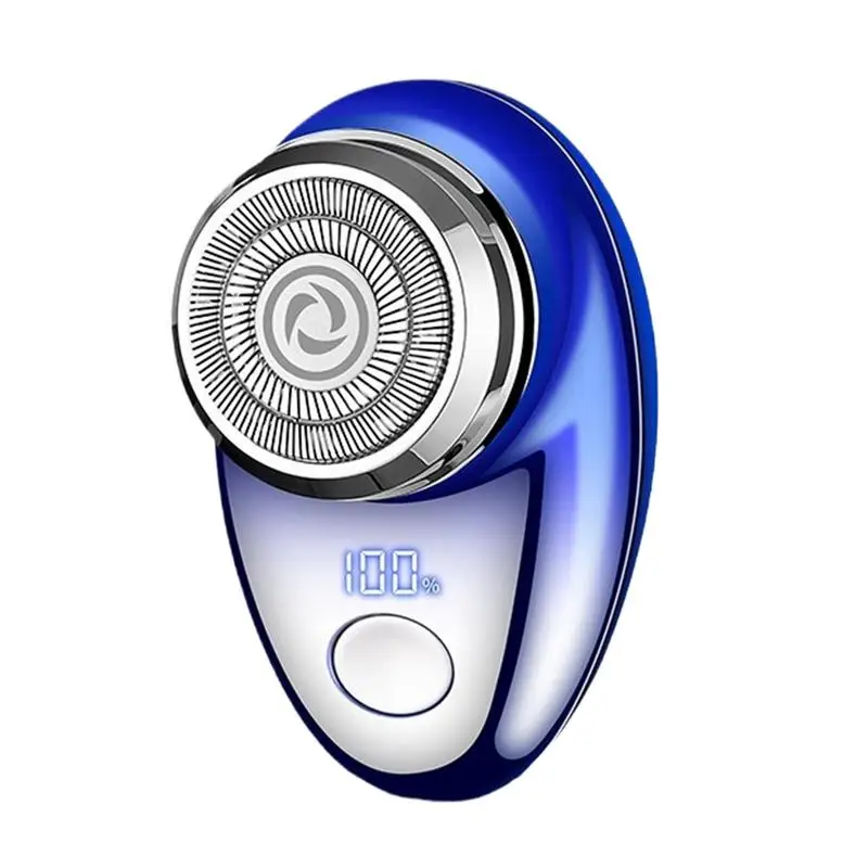 

Mens Face Shaver USB Rechargeable Trimmer Waterproof Cordless Rotary Shaver Mini Pocket Travel Razors Hair Trimmer Beard Razors