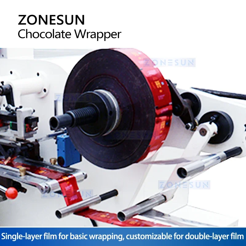 ZONESUN ZS-HFW1 Automatic Chocolate Bar Wrapping Machine Candy Bar Packaging Horizontal Flow Wrapper